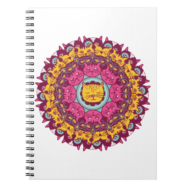 Caderno Espiral Cat Mandala (Frente)