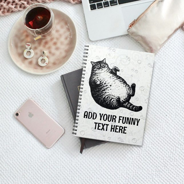 Caderno Espiral Cat Mother I Am But Skin and Bones For Cat Lover (Criador carregado)