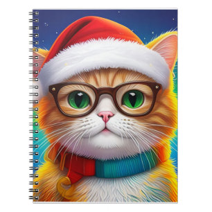 Caderno Espiral Cat Natal Como Papai Noel