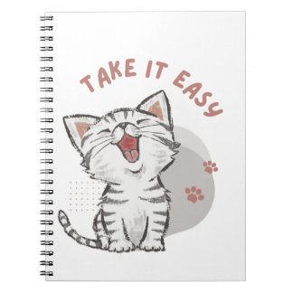 Caderno Espiral cat notebook