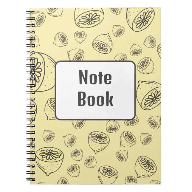 Caderno Espiral Catálogo de Nota de Cubo de Fruta Flor (Frente)