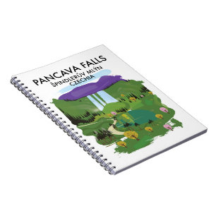 Caderno Espiral Cataratas de Pancava Špindlerův Mlýn, República Tc