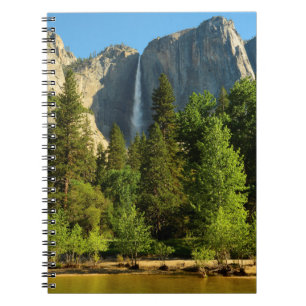 Caderno Espiral Cataratas Superiores de Yosemite, Rio Merced, Yose
