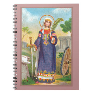 Caderno Espiral Catarina de Alexandria, vestida egípcia