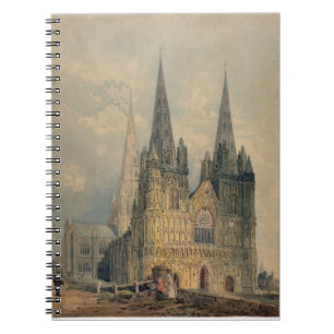Caderno Espiral Catedral de Lichfield, Staffordshire, 1794 (w/c