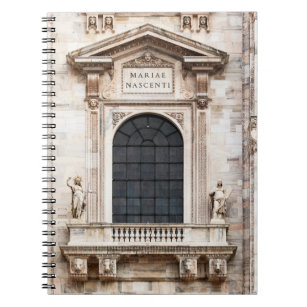 Caderno Espiral Catedral de Milão. Bela tempestade italiana