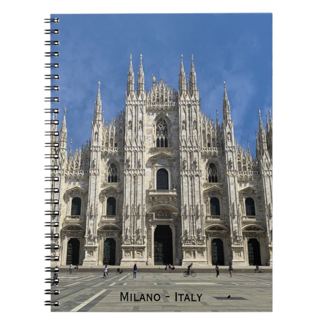 Caderno Espiral Catedral de Milão Duomo - Itália (Frente)