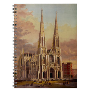Caderno Espiral Catedral de São Patrício no Midtown Manhattan