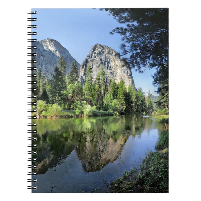 Caderno Espiral Catedral Rochas sobre o rio Merced - Yosemite (Frente)