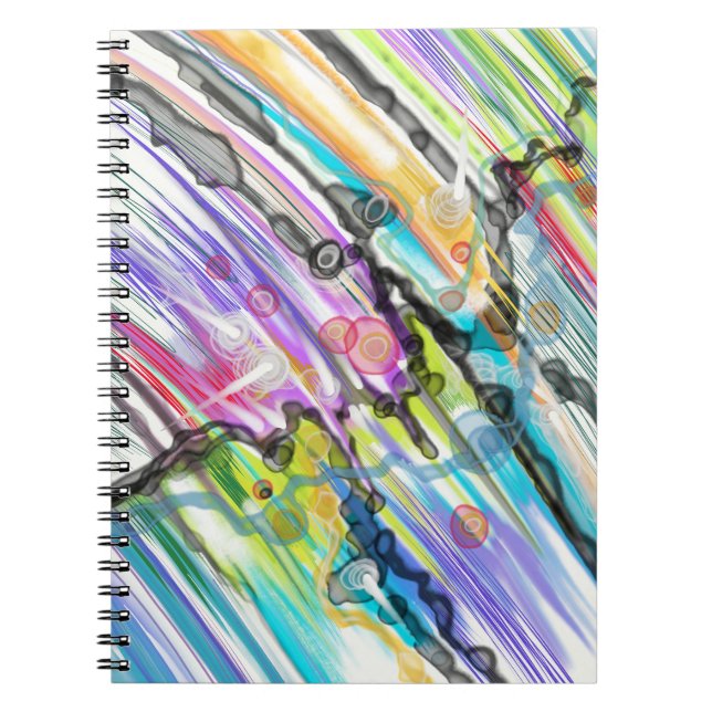 CADERNO ESPIRAL CATEGORIA CINCO SUANDO DESIGN ABSTRATO ART (Frente)