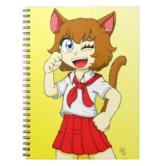 Caderno Espiral catgirl Diana