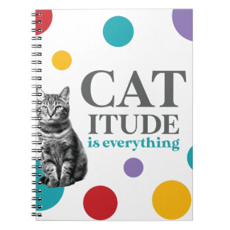 Caderno Espiral Catitude is everything