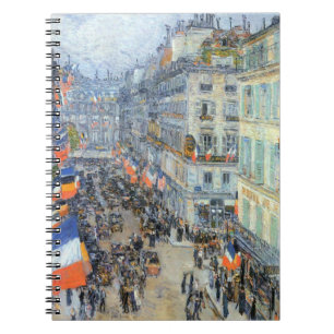 Caderno Espiral Catorze de Julho, Rue Daunou de Childe Hassam