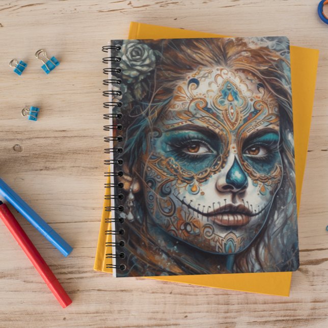 Caderno Espiral Catrina Azul (Criador carregado)