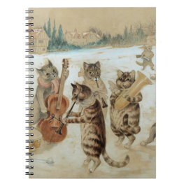 Caderno Espiral Cats Carol Singing por Louis Wain