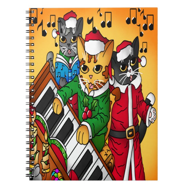Caderno Espiral Cats de Natal (Frente)