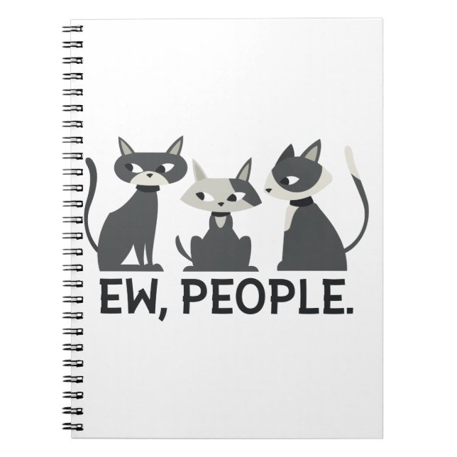 Caderno Espiral Cats,Ew,People (Frente)