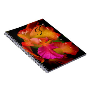 Caderno Espiral Cattleya Orchid Portrait