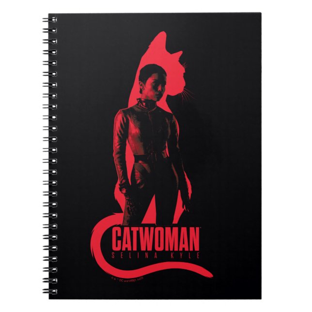 Caderno Espiral CatWomen Selina Kyle Cat Silhouette (Frente)