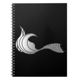 Caderno Espiral Cauda da Sereia da Cinza Claro - sem texto