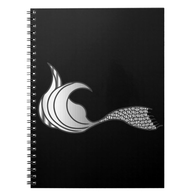 Caderno Espiral Cauda da Sereia da Cinza Claro - sem texto (Frente)