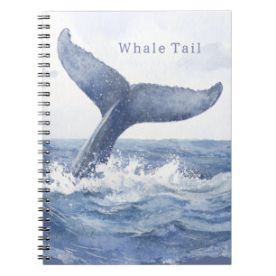 Caderno Espiral Cauda de Baleia Oceano Azul