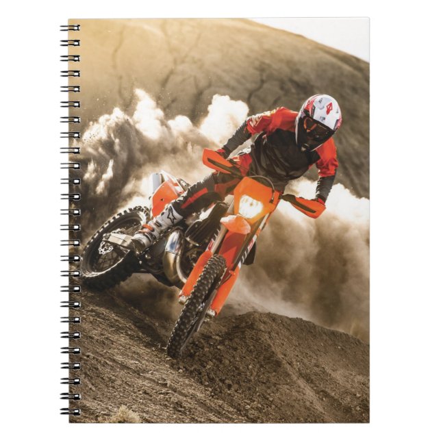 Caderno Espiral Cavaleiro Motocross (Frente)