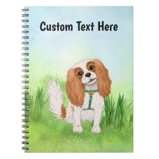 Caderno Espiral Cavaleiro Personalizado King Charles Spaniel