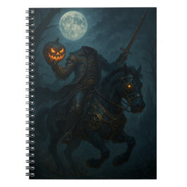 Caderno Espiral Cavaleiro Sem Cabeça de Terror Gótico Steampunk