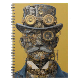 Caderno Espiral Cavalheiro Mecânico Steampunk