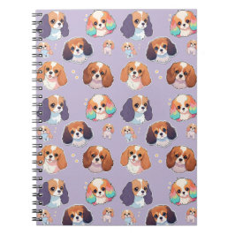 Caderno Espiral Cavalier Cavalier King Charles Unicorn Pastel Patt