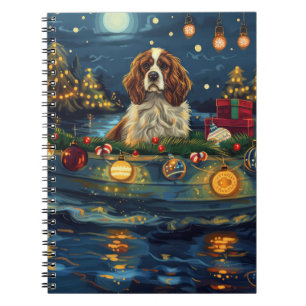 Caderno Espiral Cavalier King Charles Christmas Voyage