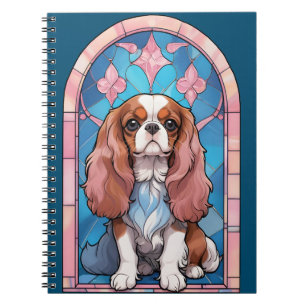 Caderno Espiral Cavalier King Charles Pastel Cor de Rosa Vidro Est
