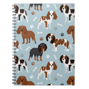 Caderno Espiral Cavalier King Charles Spaniel Paws e Bones