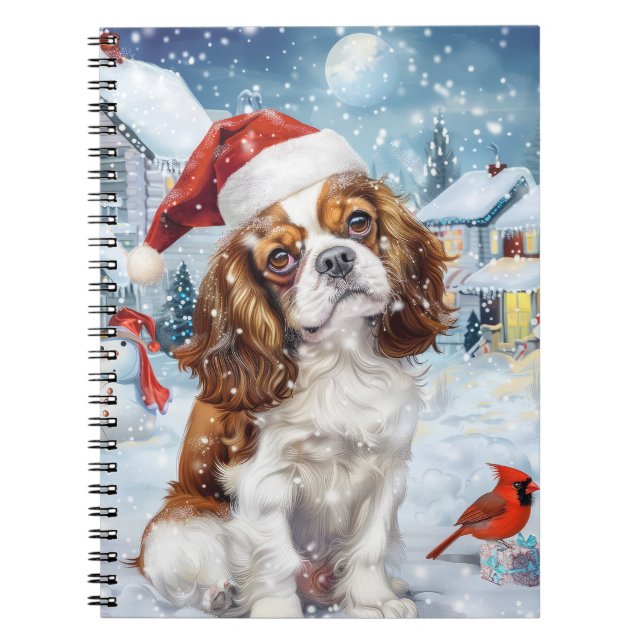 Caderno Espiral Cavalier King Winter Wonderland Natal Joy (Frente)