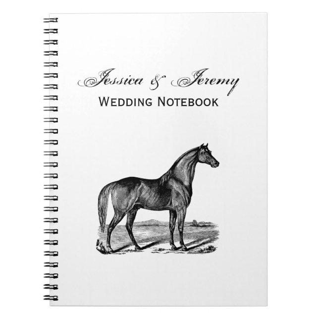 Caderno Espiral Cavalo Antigo em Pé (Frente)