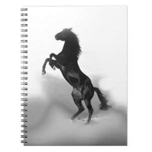 Caderno Espiral Cavalo Branco Negro