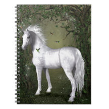 Cavalo Branco no Notebook Woods