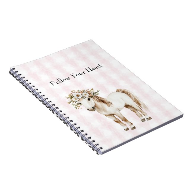 Caderno Espiral Cavalo com Flores (Lado Direito)