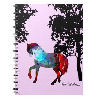 Caderno Espiral Cavalo cor-de-rosa dos miúdos