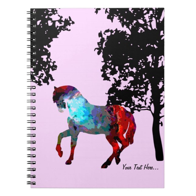 Caderno Espiral Cavalo cor-de-rosa dos miúdos (Frente)