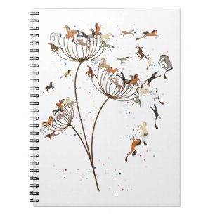 Caderno Espiral Cavalo De Dandelion Para Cavalos De Sobrevivência