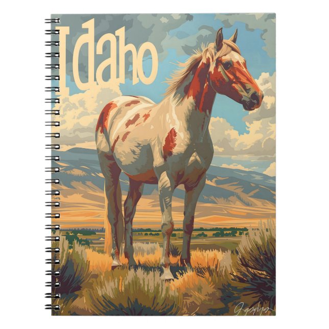 Caderno Espiral Cavalo de Idaho Appaloosa (Frente)