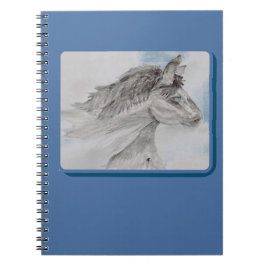 Caderno Espiral Cavalo de olhos azuis