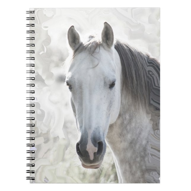 Caderno Espiral Cavalo de sonho branco (Frente)