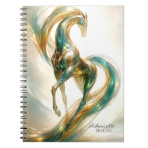 Cavalo de Vidro Etéreo Fluxo – Fantasia Abstrata