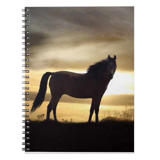 Caderno Espiral Cavalo e pôr do sol (Frente)