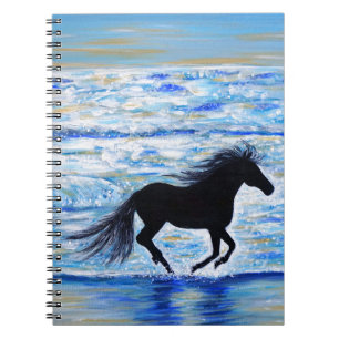 Caderno Espiral Cavalo Livre pela pintura do mar
