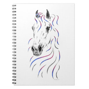 Caderno Espiral Cavalo na moda árabe