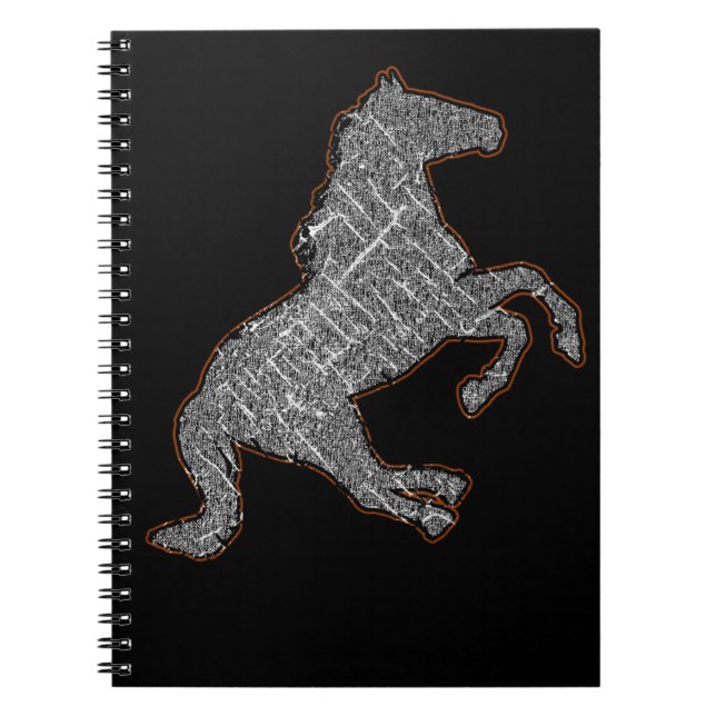 Caderno Espiral cavalo negro (Frente)